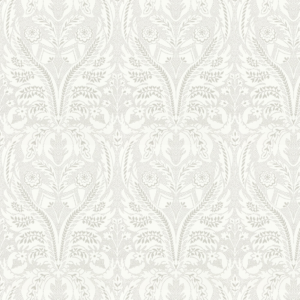 Florence Wallpaper - Chalk/Feather Grey - by Harlequin