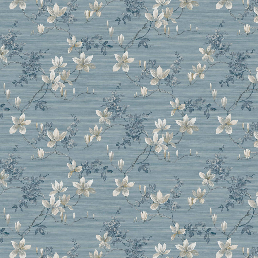 Jardin Floral Wallpaper - Blue - by Arthouse