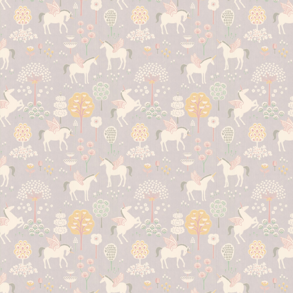 True Unicorns Wallpaper - Lilac - by Majvillan
