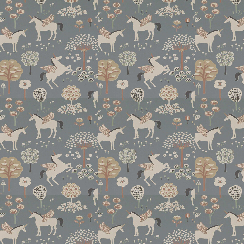True Unicorns Wallpaper - Grey - by Majvillan