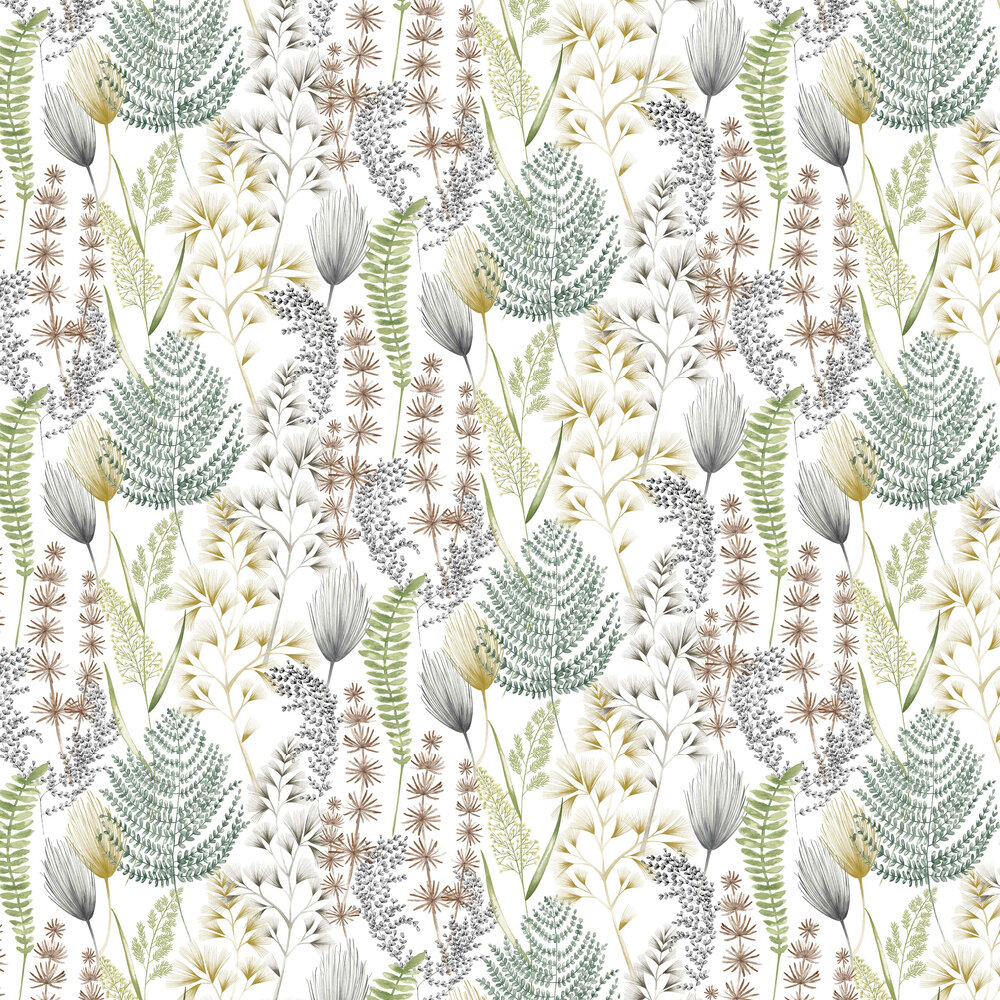 Summer Ferns Wallpaper - Earth Organic - by Ohpopsi
