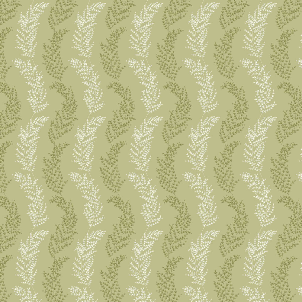Mimosa Trail Wallpaper - Sage Olive - by Ohpopsi