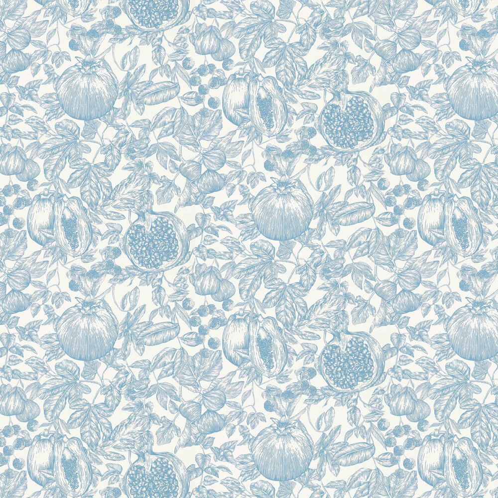 Melograno Wallpaper - Celestial / Fig Blossom - by Harlequin