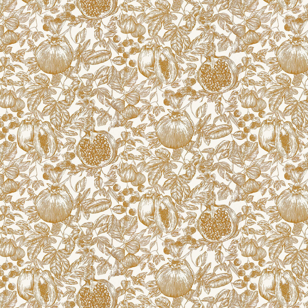 Melograno Wallpaper - Gold / Awakening - by Harlequin