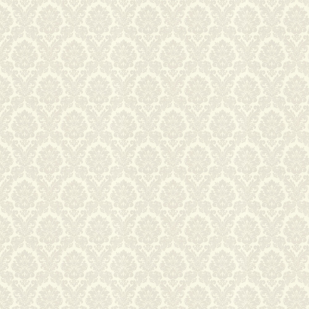 Damask Baroque Wallpaper - White - by Albany