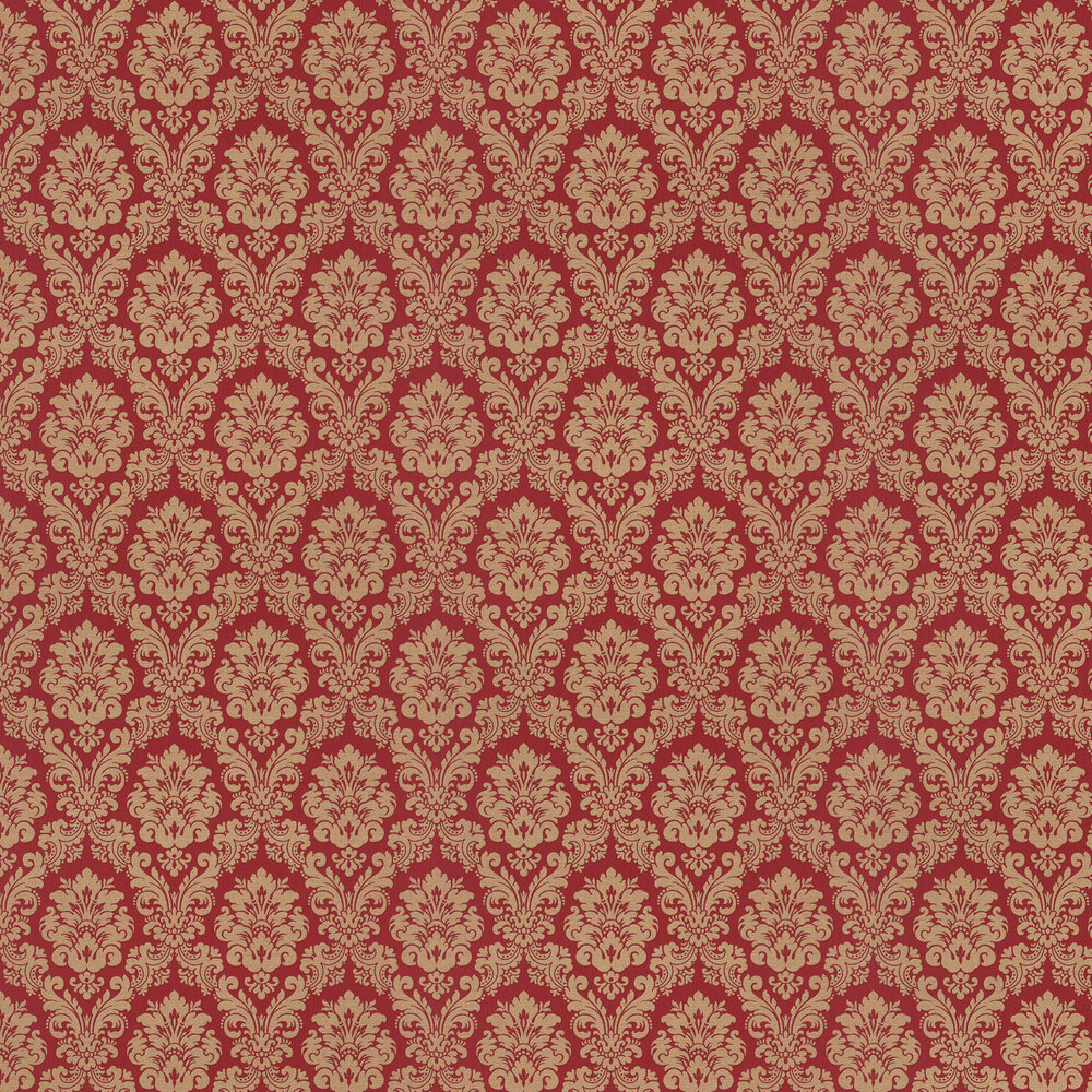 Damask Baroque Wallpaper - Burgundy - by Albany