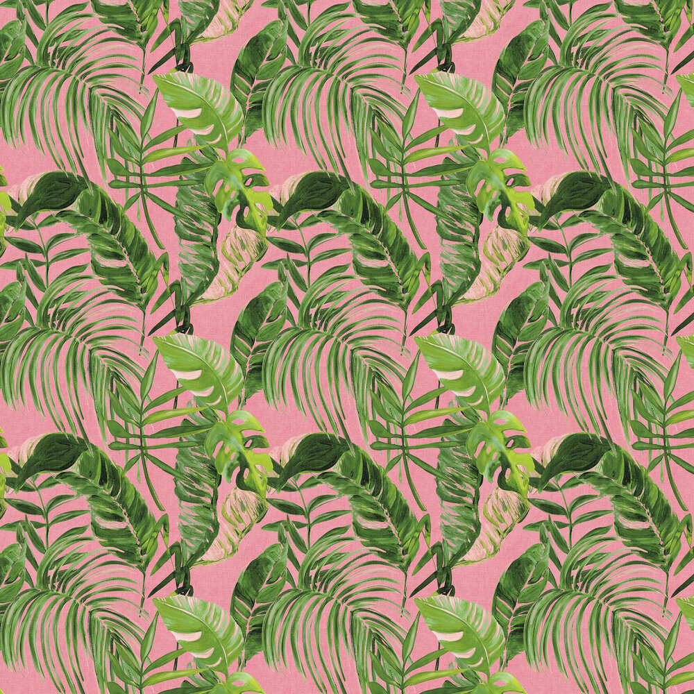 Palmera Wallpaper - Fuchsia - by Ohpopsi