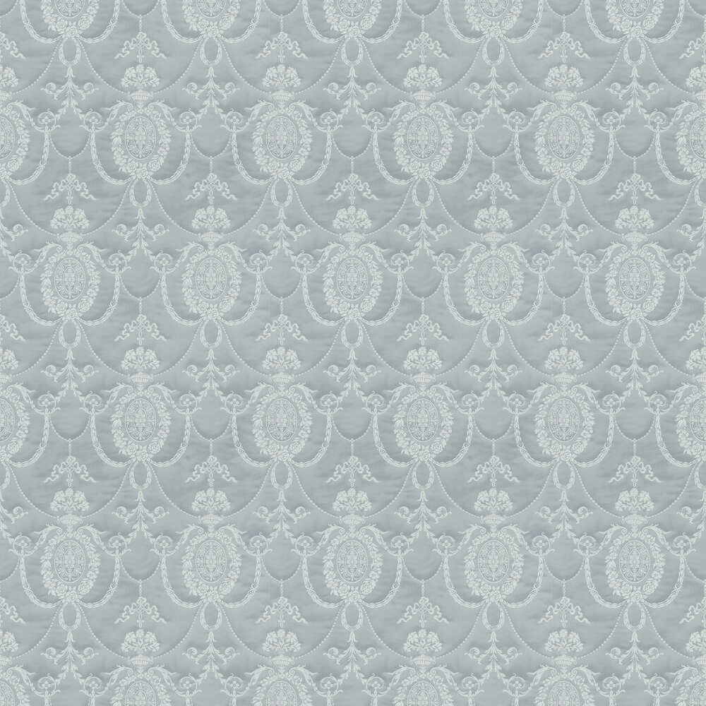 Damask Magnifique Wallpaper - Grey / Blue - by Albany