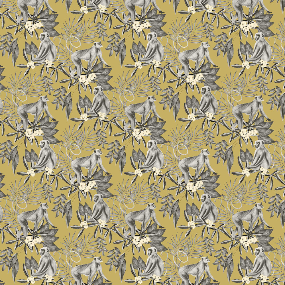Morris Wallpaper - Mustard - by Ohpopsi
