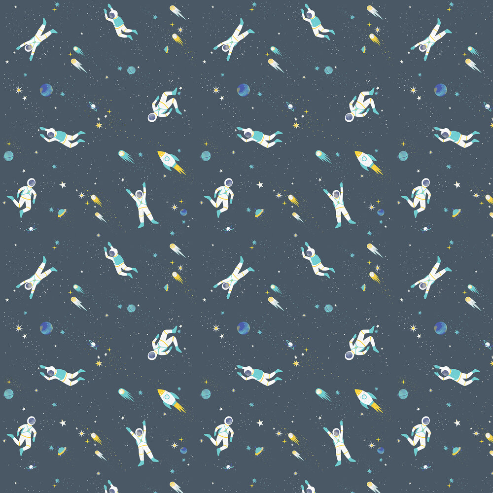 Super Space Wallpaper - Space Blue - by Hohenberger