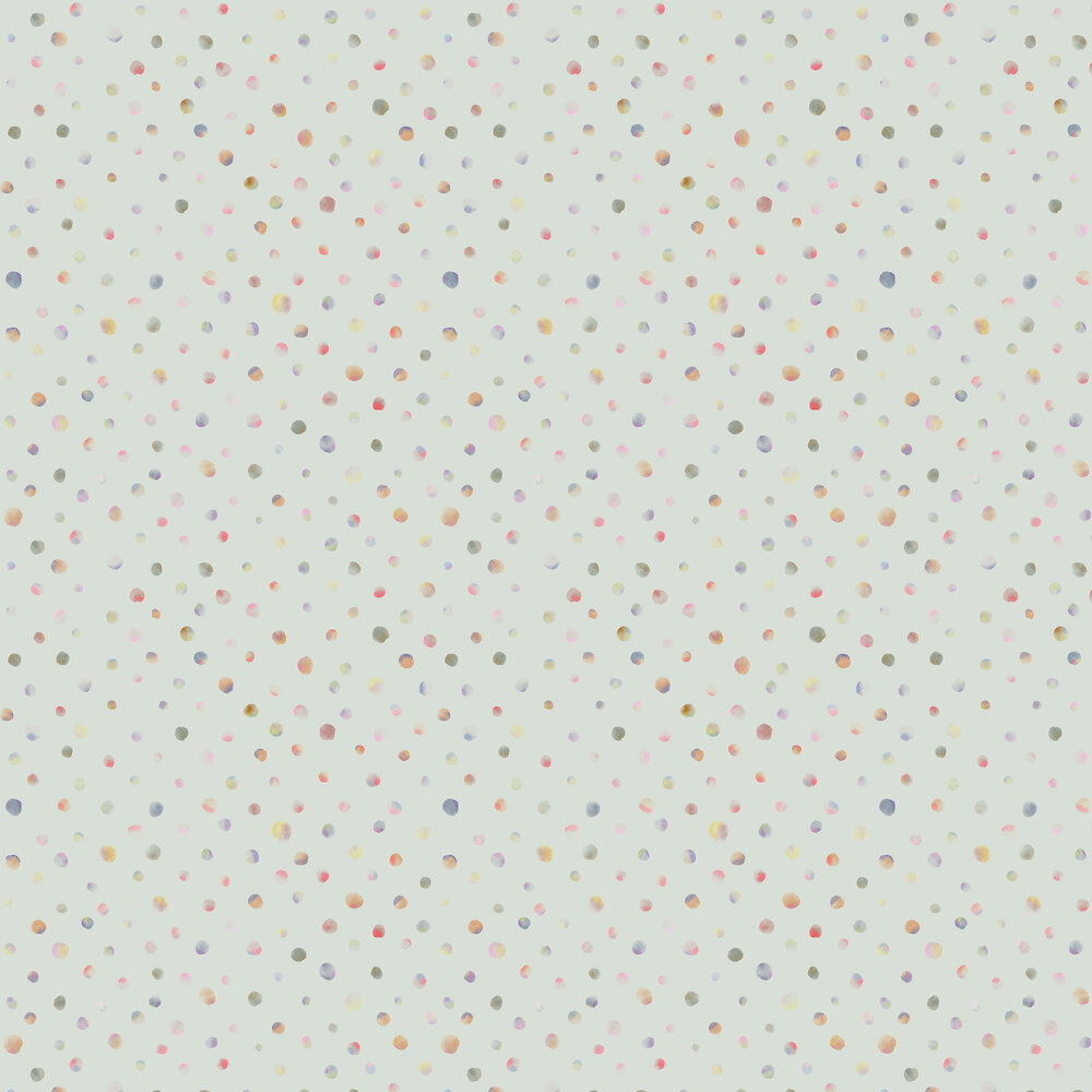 Watercolor Dots Wallpaper - Sage - by Hohenberger