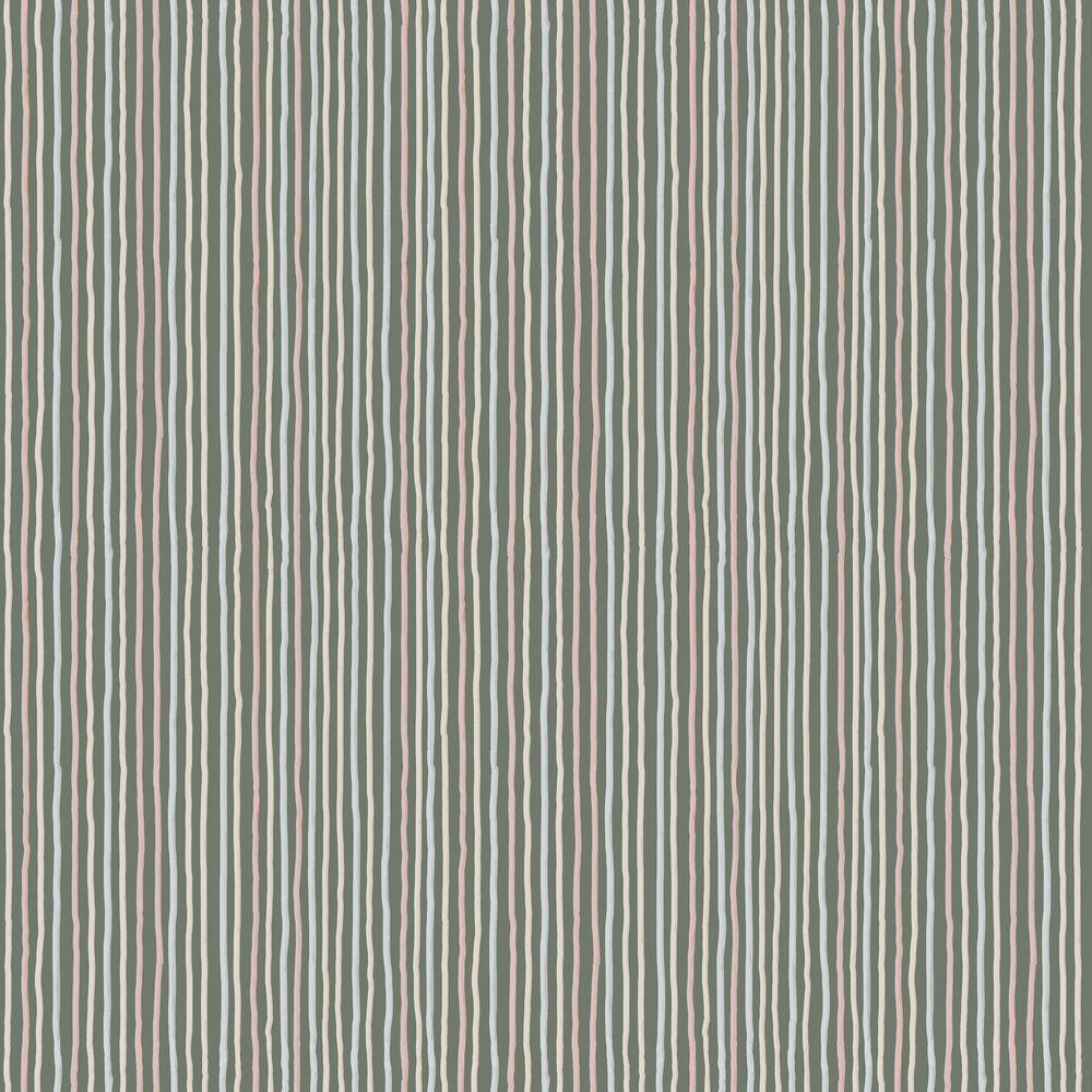 Stripes Wallpaper - Dark Green - by Hohenberger