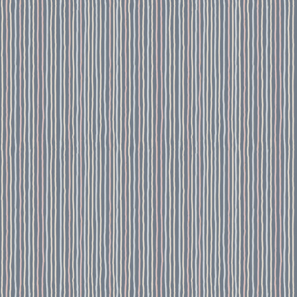 Stripes Wallpaper - Dark Blue - by Hohenberger