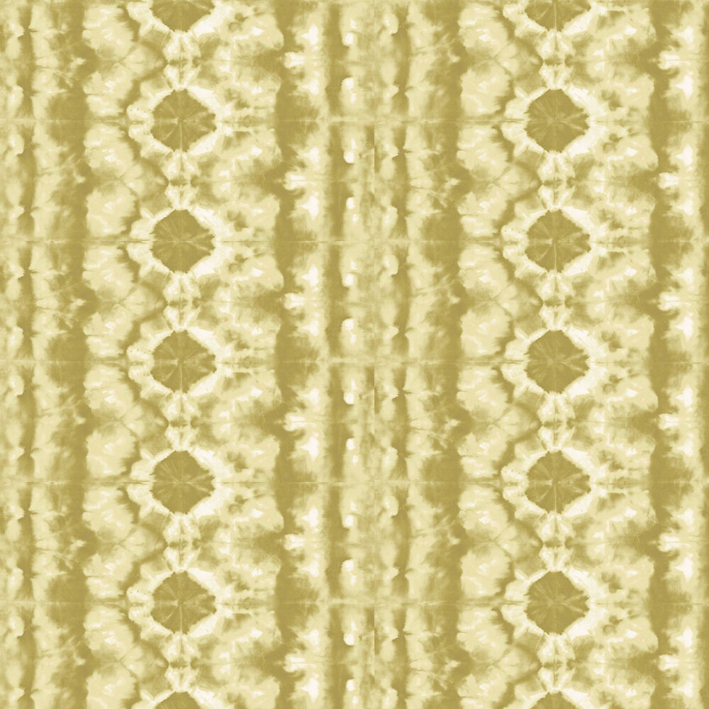 Batik Wallpaper - Green Gold - by Hohenberger
