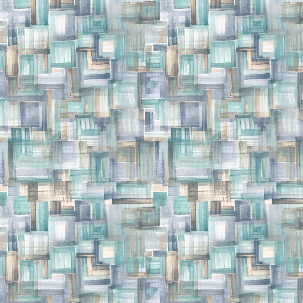 Brush Wallpaper - Aqua - by Hohenberger