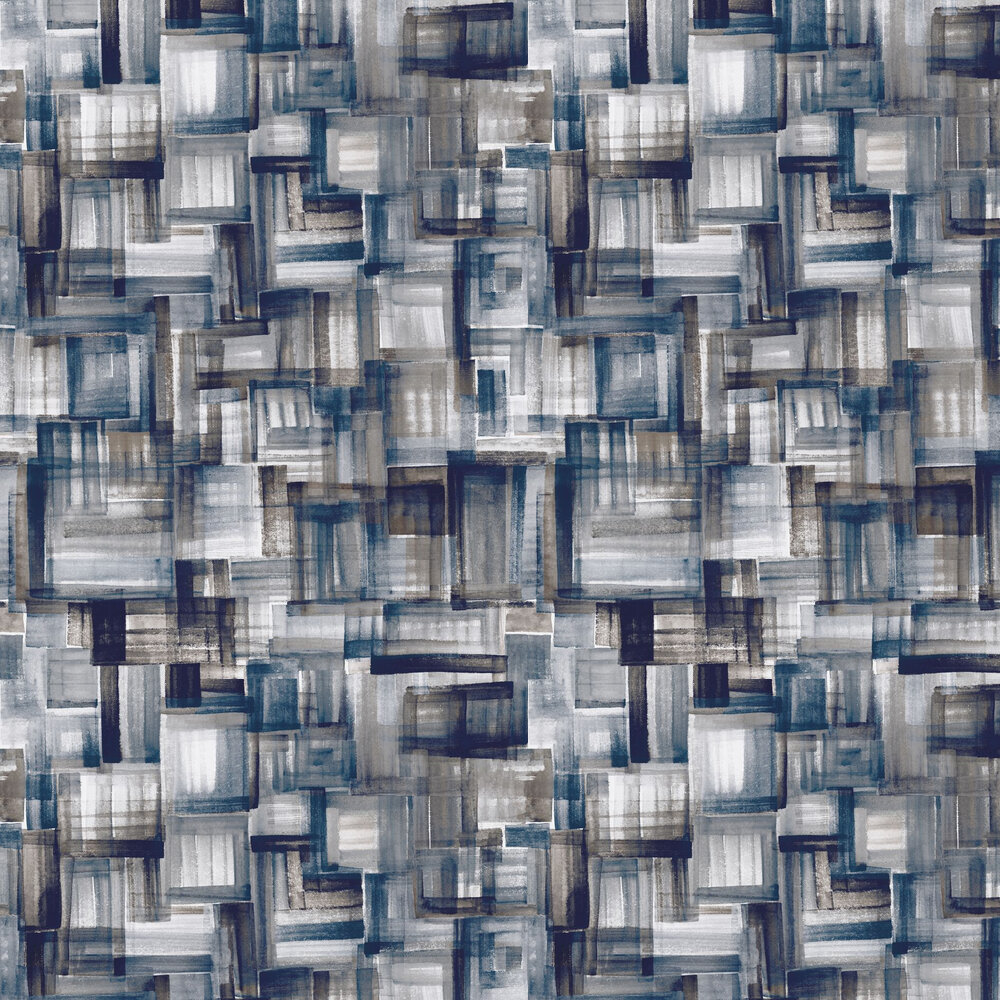 Brush Wallpaper - Indigo - by Hohenberger