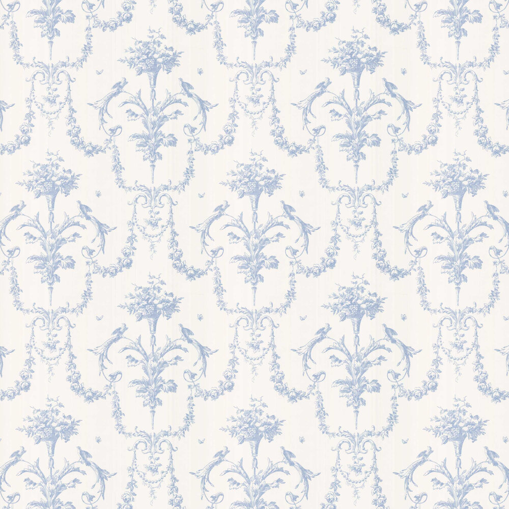 Corne D'adondance Wallpaper - Bleu Faience - by Casadeco