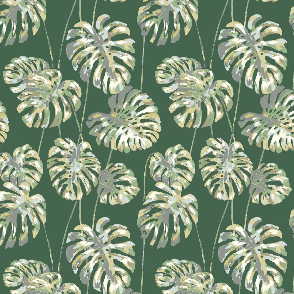 Kelapa  Wallpaper - Fig Leaf/Calico/Peppermint  - by Harlequin