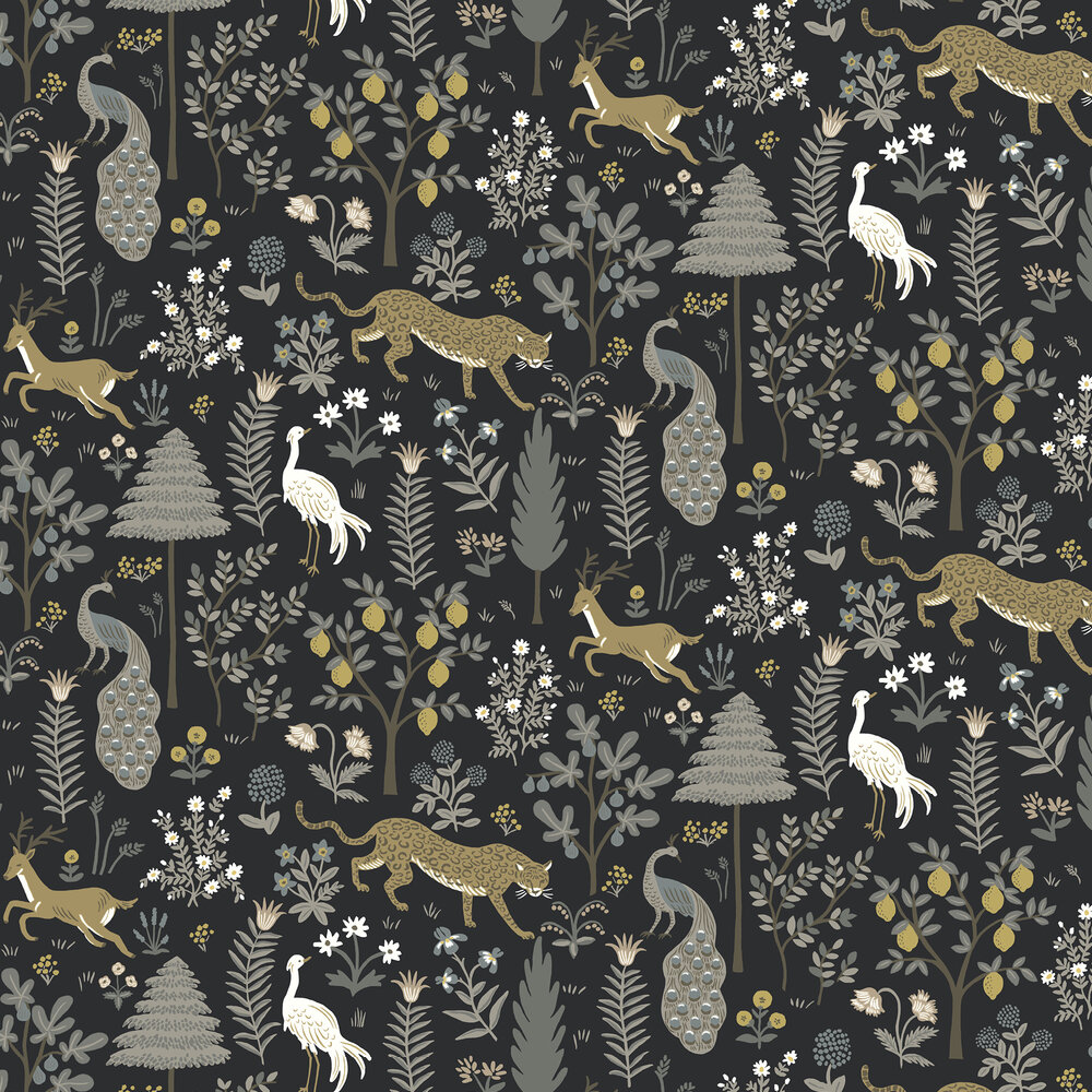 Menagerie by Rifle Paper Co. - Black - Wallpaper : Wallpaper Direct