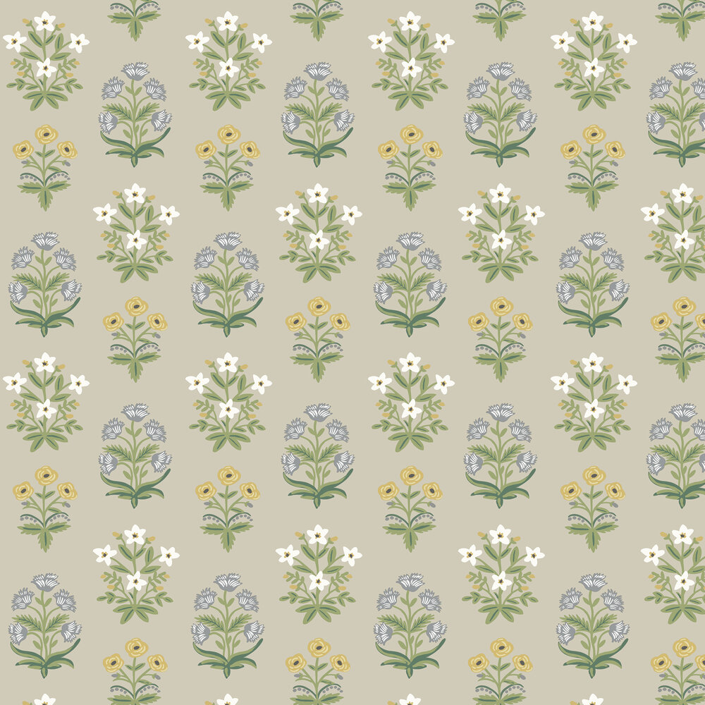 Mughal Rose Wallpaper - Linen - by Rifle Paper Co.
