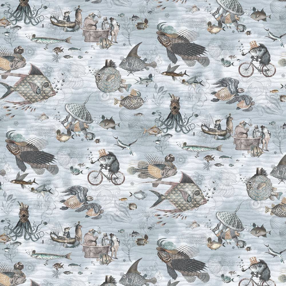 Sea Life Wallpaper - Aqua & Sand - by Brand McKenzie
