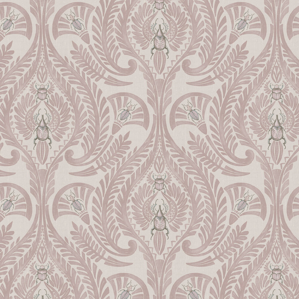 The Great Damask Wallpaper - Dusky Pink - by Brand McKenzie