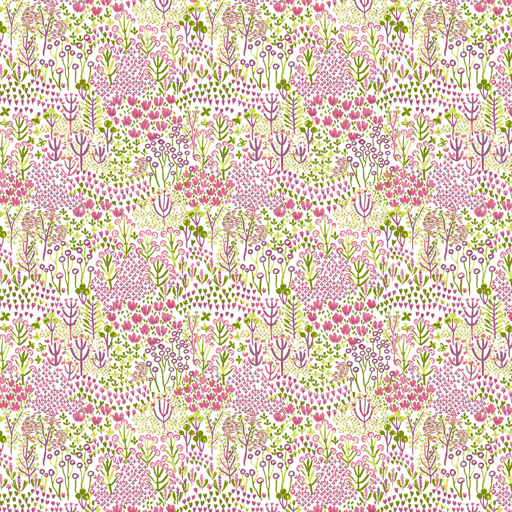 Pasture Wallpaper - Pink - by A Street Prints