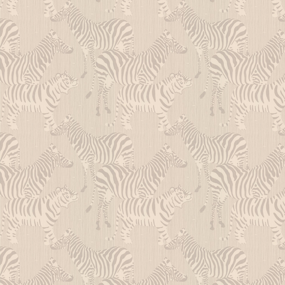 Safari Stripes Wallpaper - Warm Grey - by Majvillan
