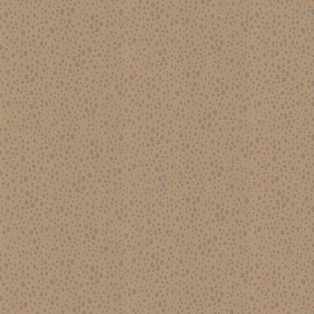 Animal Dots Wallpaper - Soft Brown - by Majvillan