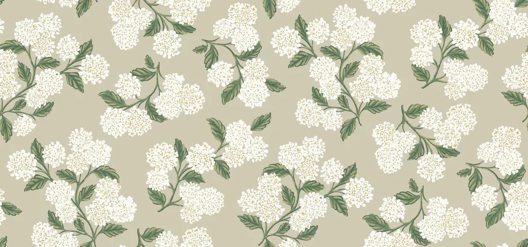 Hydrangea - Gray Wallcovering | Astek