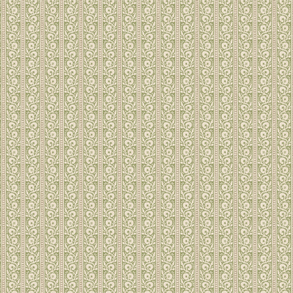 Bibury Wallpaper - Green - by G P & J Baker