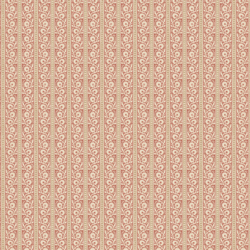 Bibury Wallpaper - Red/Sand - by G P & J Baker