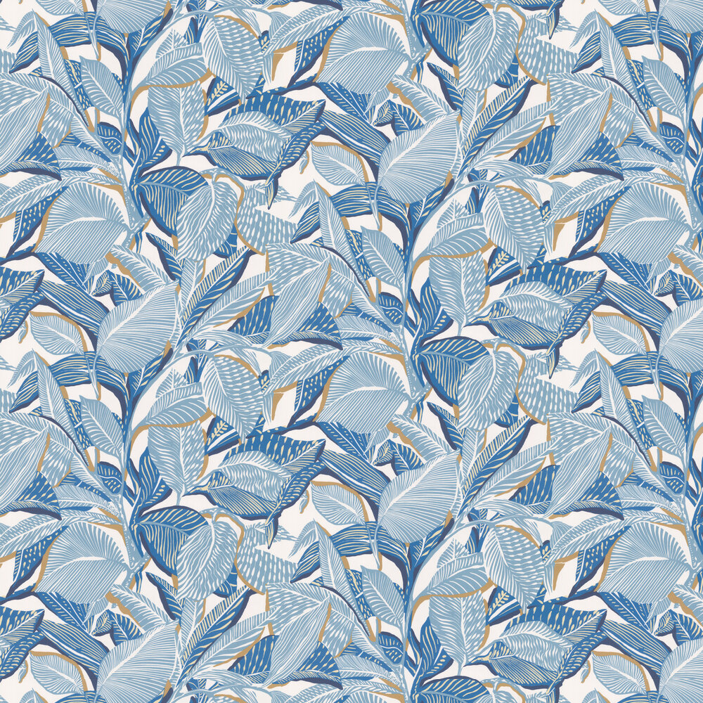 Riviera Wallpaper - Bleu Grec - by Casadeco
