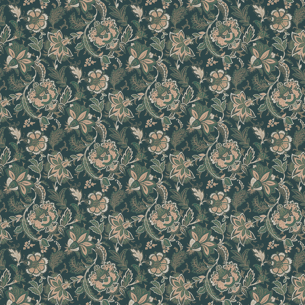 Floral Flourish Wallpaper - Green - by Albany