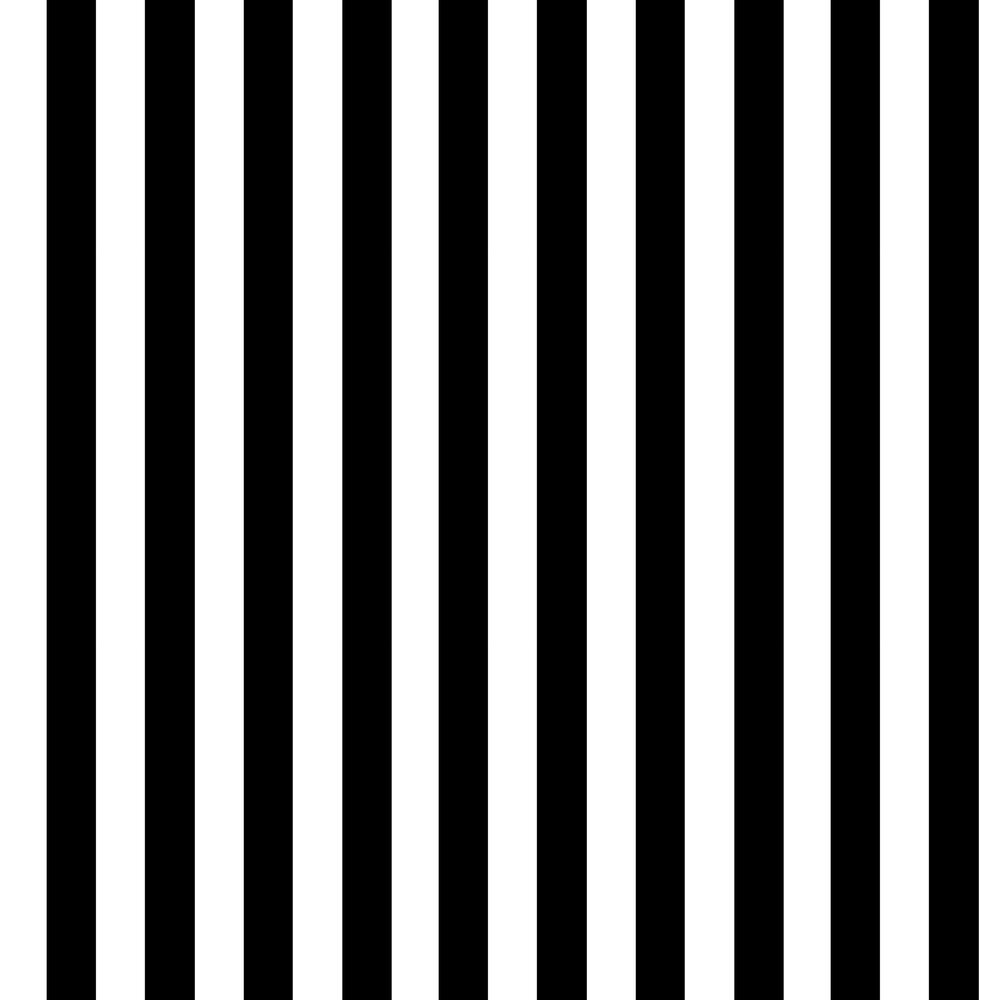 Medium Stripe Wallpaper - Black & White - by Timney Fowler