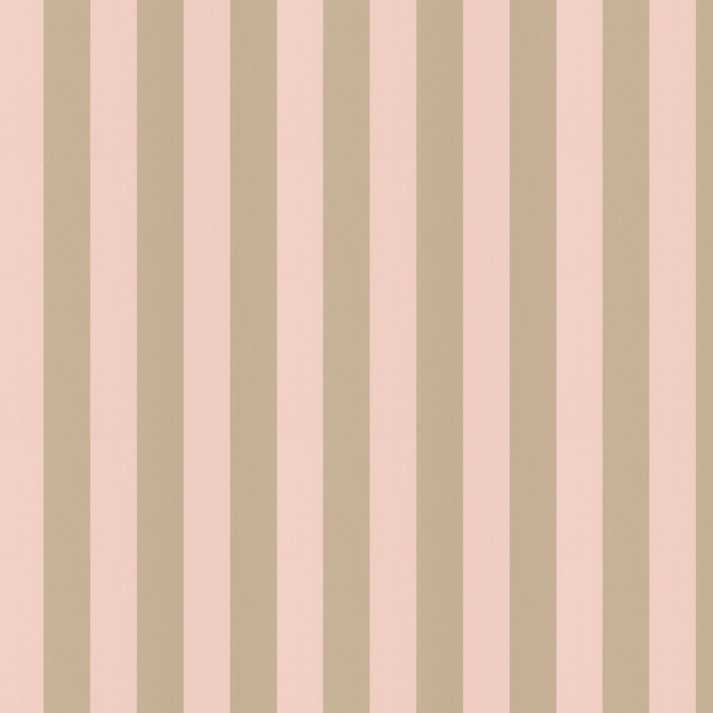Thick Stripe Wallpaper - Pink & Gold - by Timney Fowler
