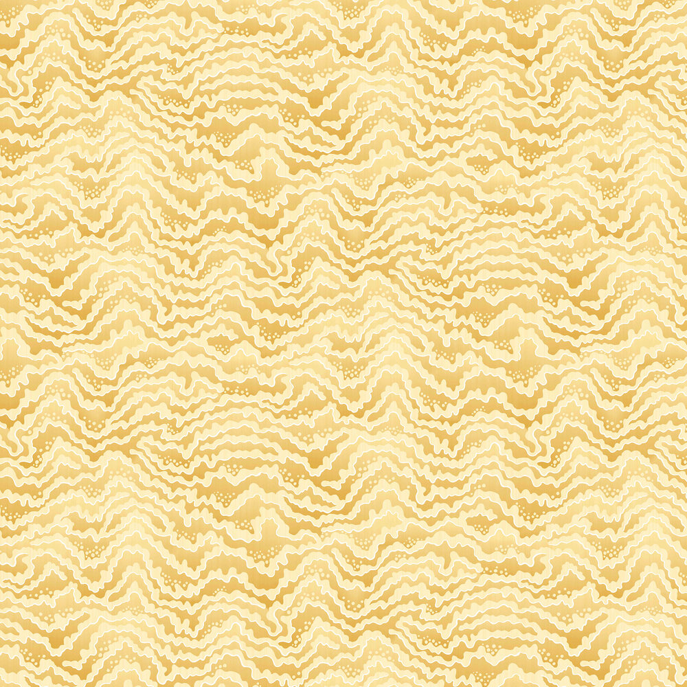 Contour Wallpaper - Mustard - by Ohpopsi
