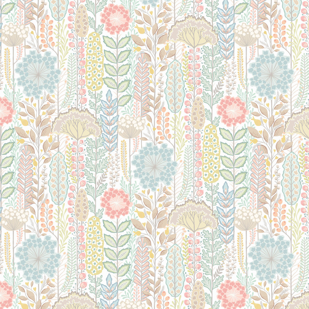 Seedheads Wallpaper - Pastel Haze - by Ohpopsi