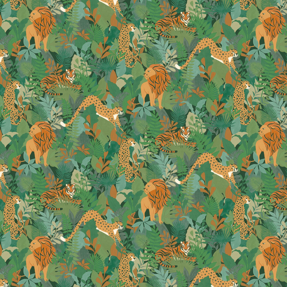 Animal Kingdom Wallpaper - Green - by Albany