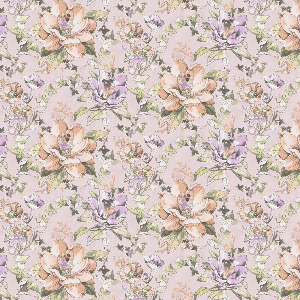 Floral Fairies Wallpaper - Pink - by Albany