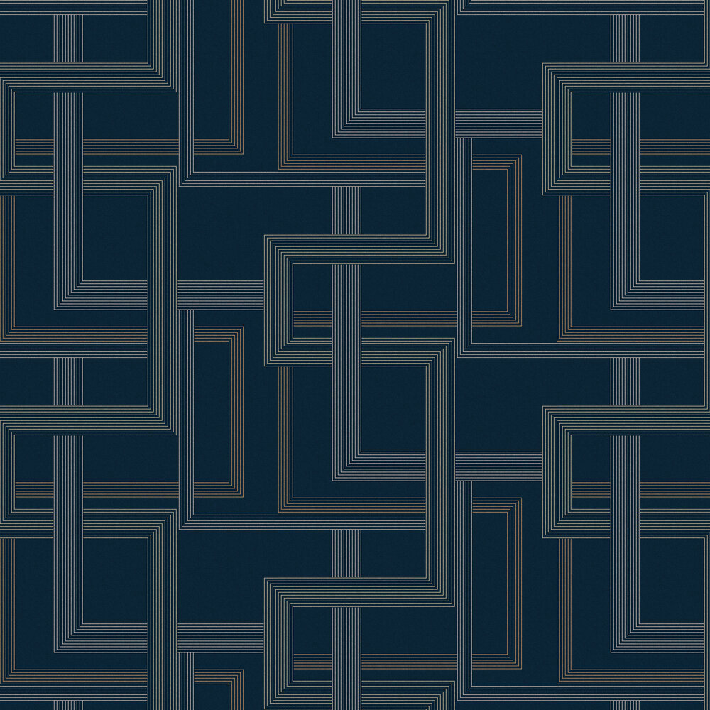 Entwine Wallpaper - Navy - by Graham & Brown