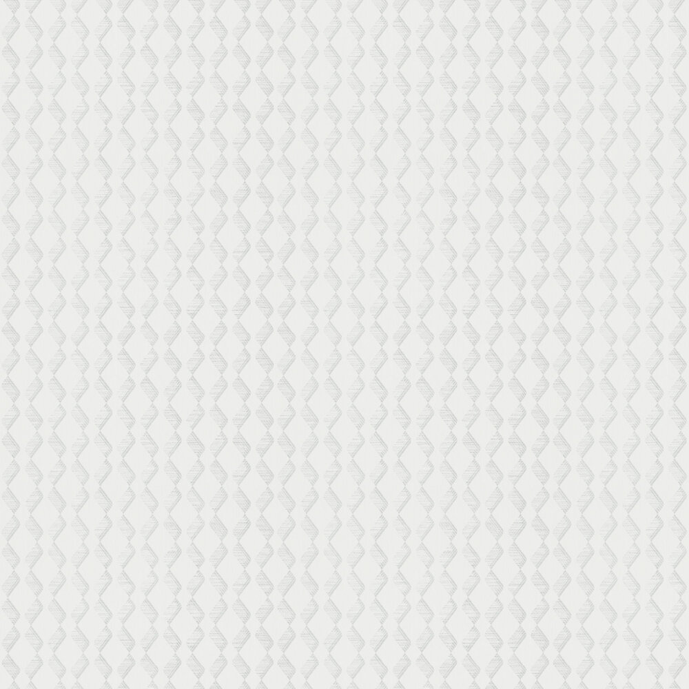 Diamond Stripe Wallpaper - Ivory - by Galerie