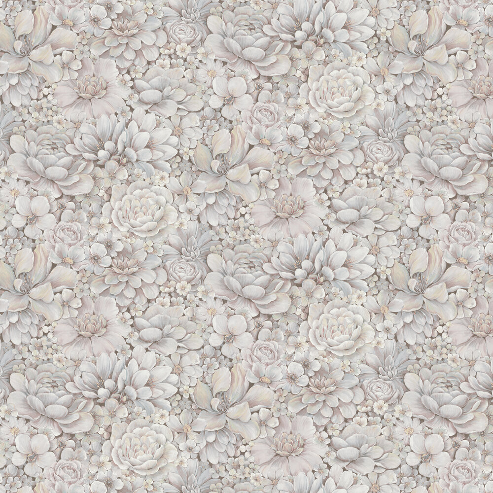 Flower Garden Wallpaper - Grey - by Galerie