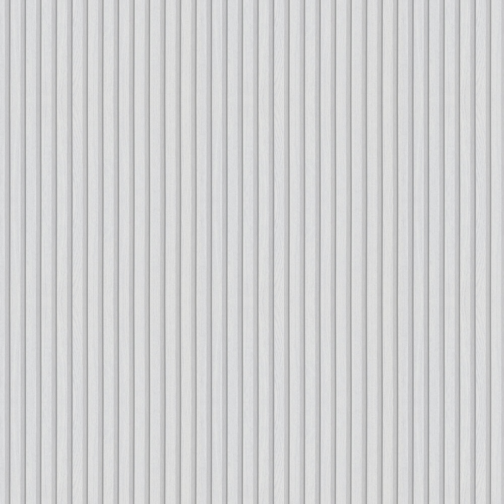 Wood Panelling Wallpaper - White - by Galerie