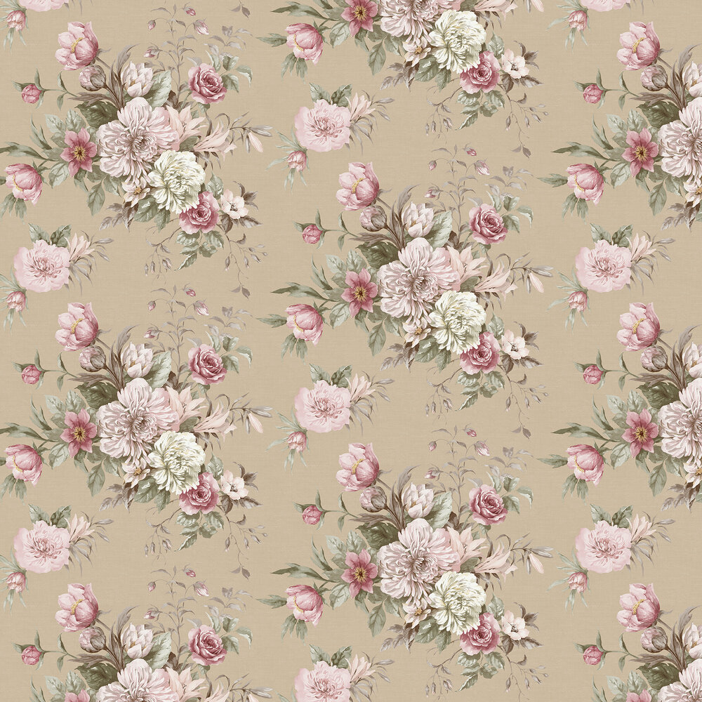 Floral Charm Wallpaper - Beige - by Boråstapeter