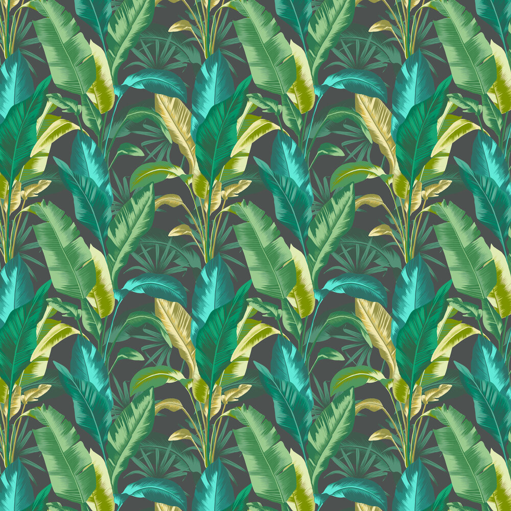 Leaf It Out Wallpaper - Midnight - by Envy