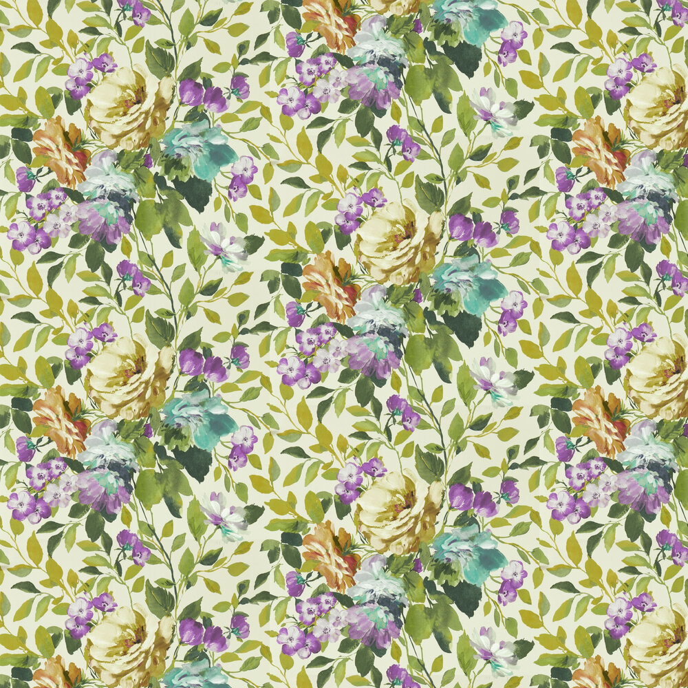 Bloom Wallpaper - Amethyst - by Clarke & Clarke