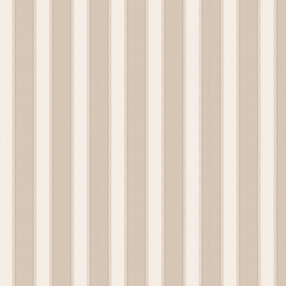Sackville Stripe Wallpaper - Taupe - by Nina Campbell