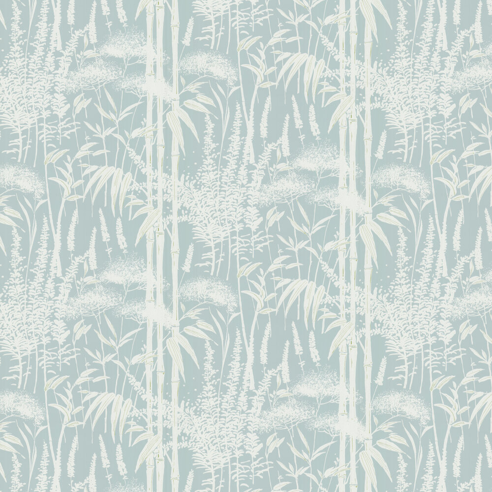 Poiteau Wallpaper - Aqua - by Nina Campbell