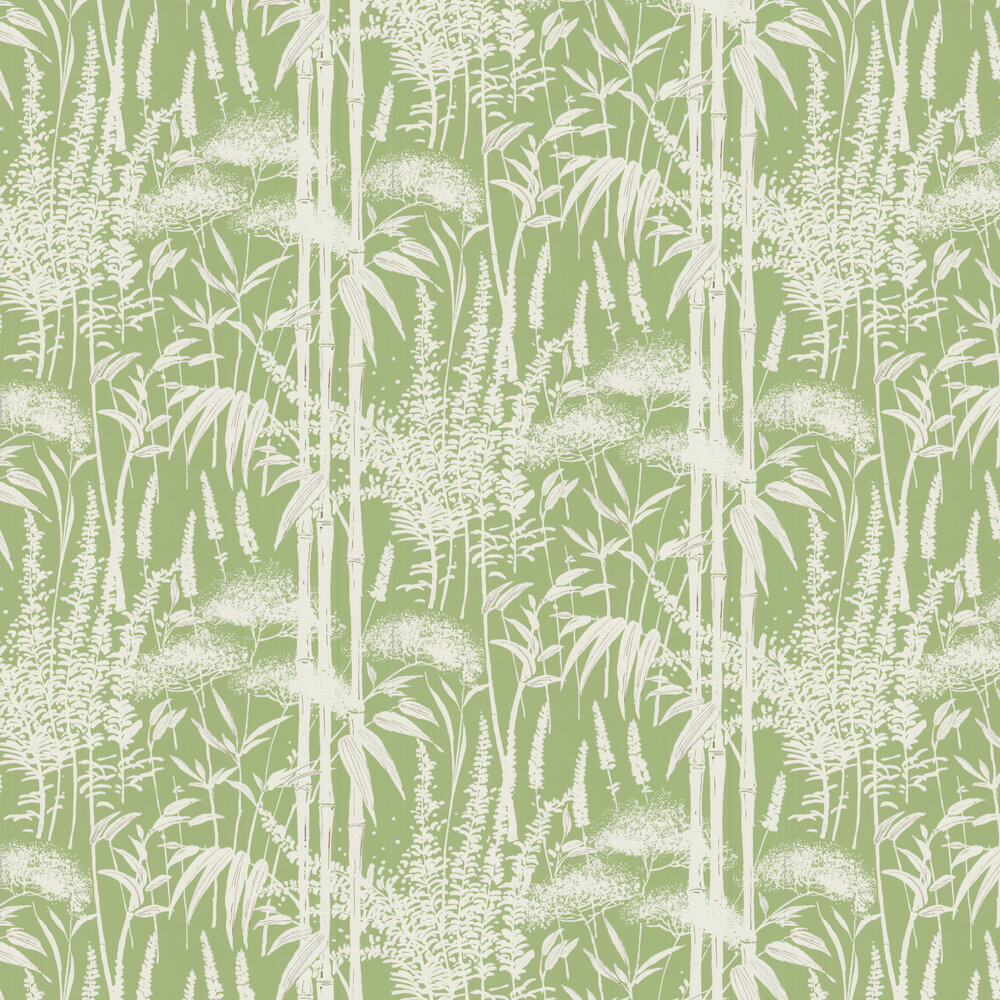Poiteau Wallpaper - Green - by Nina Campbell